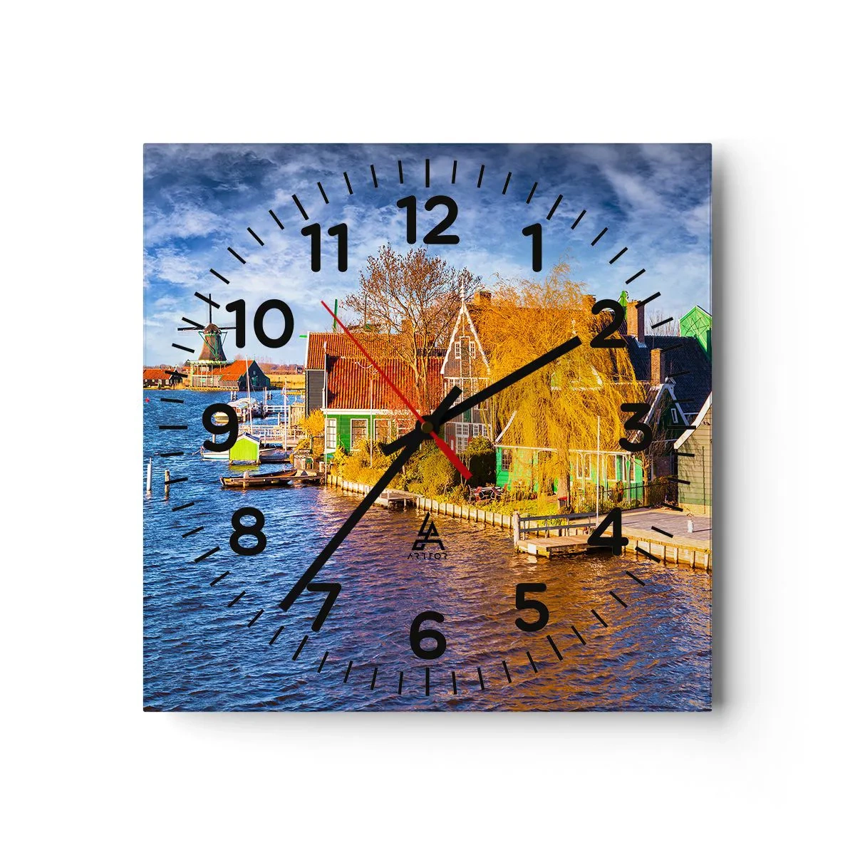Reloj de pared - Reloj de vidrio - Durante siglos, sin cambios - 40x40 cm