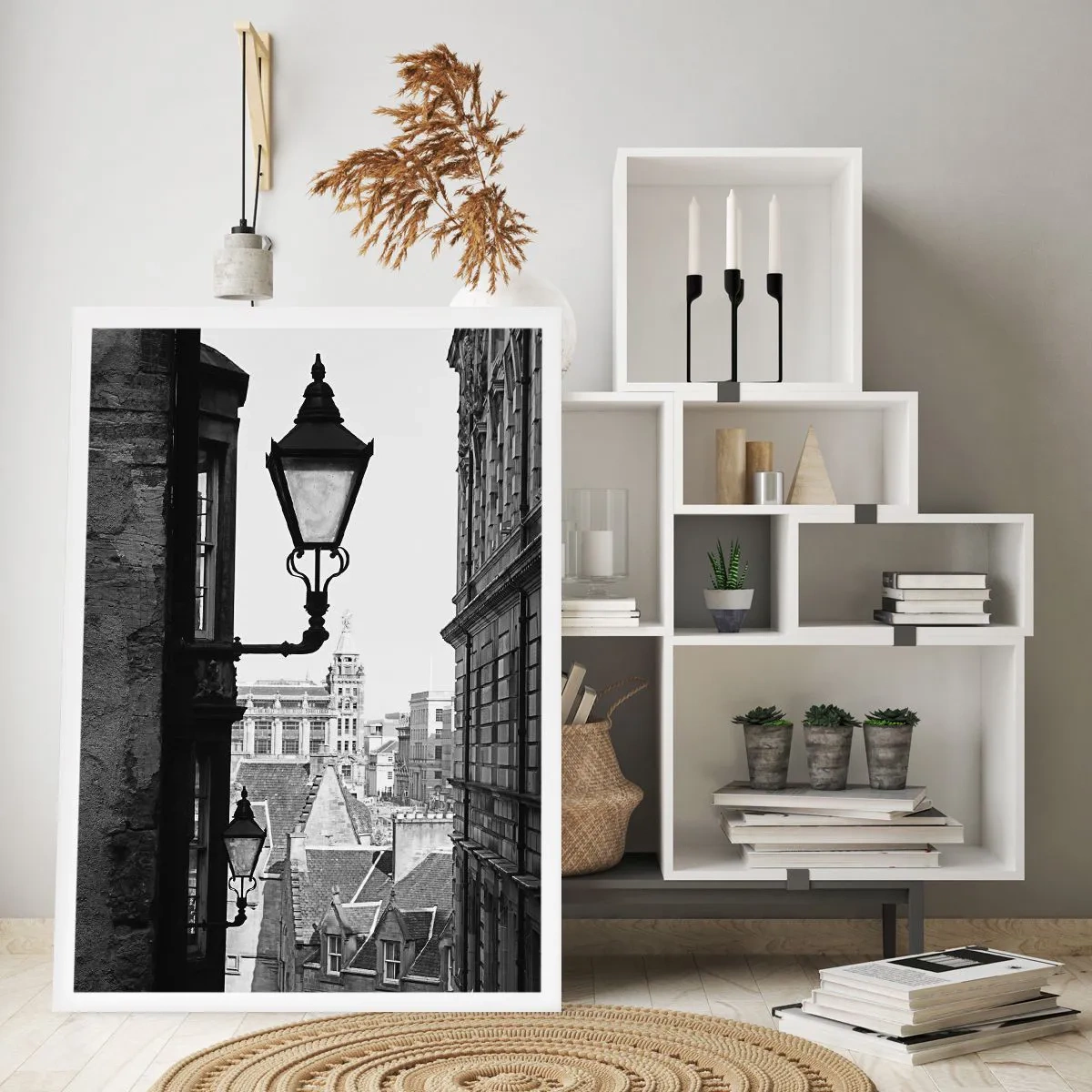 Póster - El encanto de las calles estrechas - 50x70cm - Un cuento de Edimburgo - Decoración de pared moderna para salón y dormitorio ARTTOR