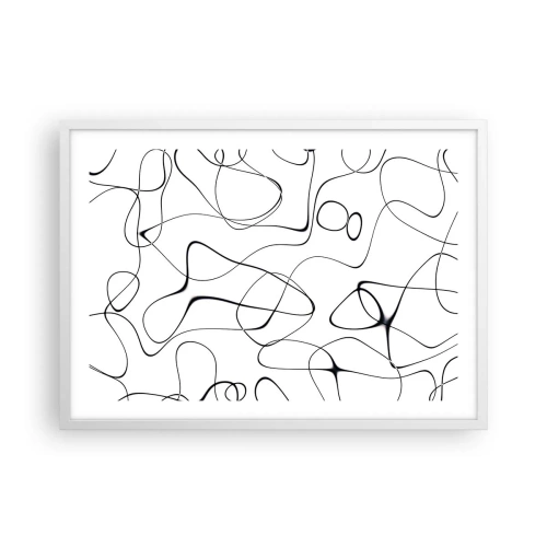 Póster en marco blanco - Los caminos de la vida, las vicisitudes del destino - 70x50 cm