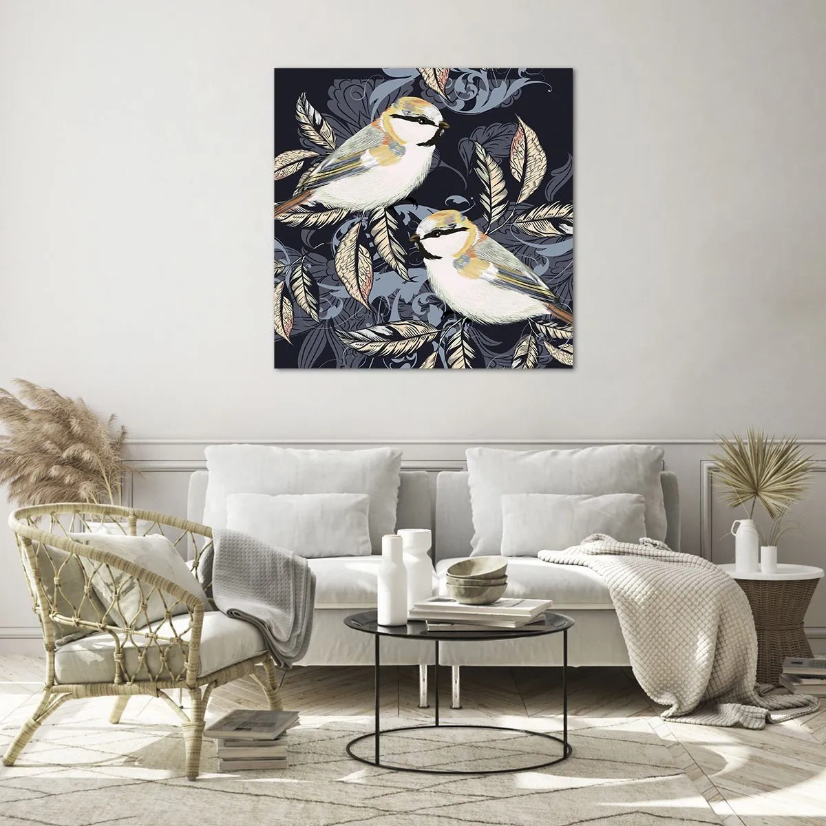 Cuadro sobre vidrio - Impresiones sobre Vidrio - En la copa del árbol - 50x50 cm