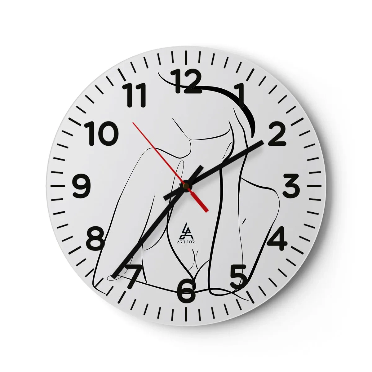 Reloj de pared - Reloj de vidrio - En la ola de sueños - 40x40 cm