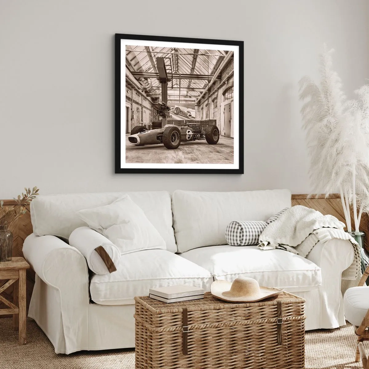 Póster en marco negro - El descanso del vencedor - 40x40 cm