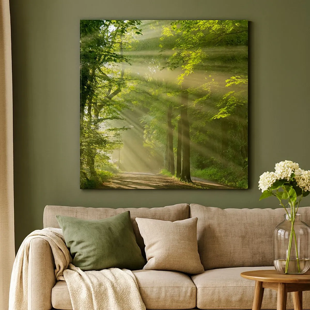 Cuadro sobre lienzo - Impresión de Imagen - Un momento en el bosque - 30x30 cm