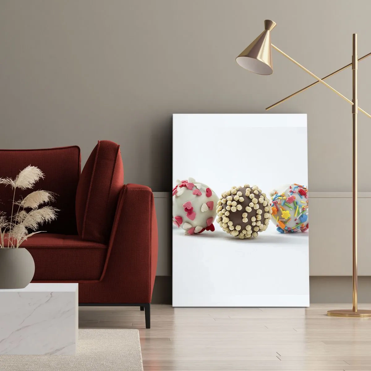 Cuadro sobre lienzo - Impresión de Imagen - La vida puede ser dulce - 45x80 cm