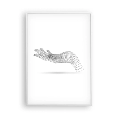 Póster en marco blanco - Mano elástica - 70x100 cm