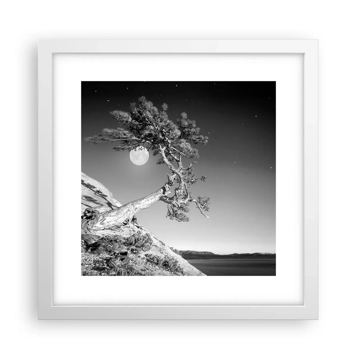 Póster en marco blanco - Un guerrero victorioso - 30x30 cm