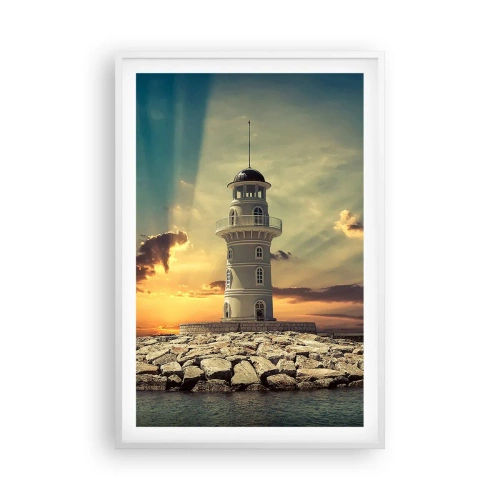 Póster en marco blanco - Luz - Bondad - Belleza - 61x91 cm