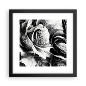 Póster en marco negro - Siempre como una reina - 30x30 cm