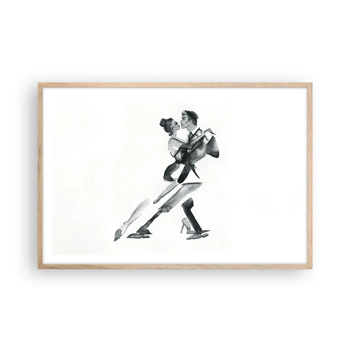 Póster en marco roble claro - Todos al son de la música - 91x61 cm