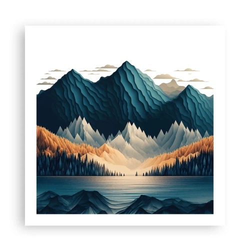 Póster - Paisaje perfecto de montañas - 60x60 cm