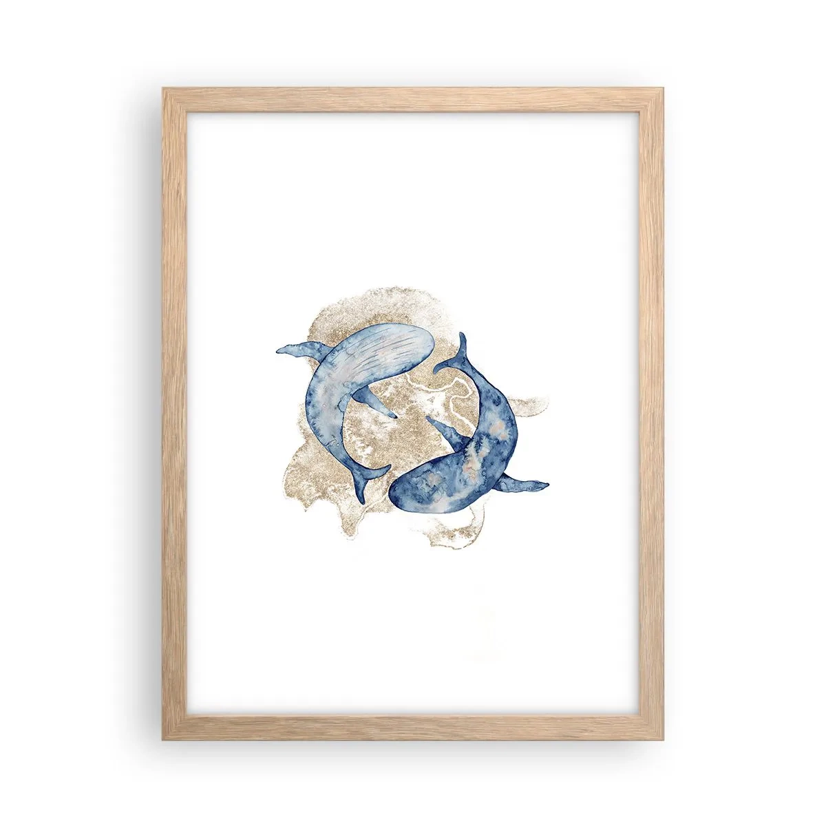 Póster en marco roble claro - ¿Amistad o amor? - 30x40 cm