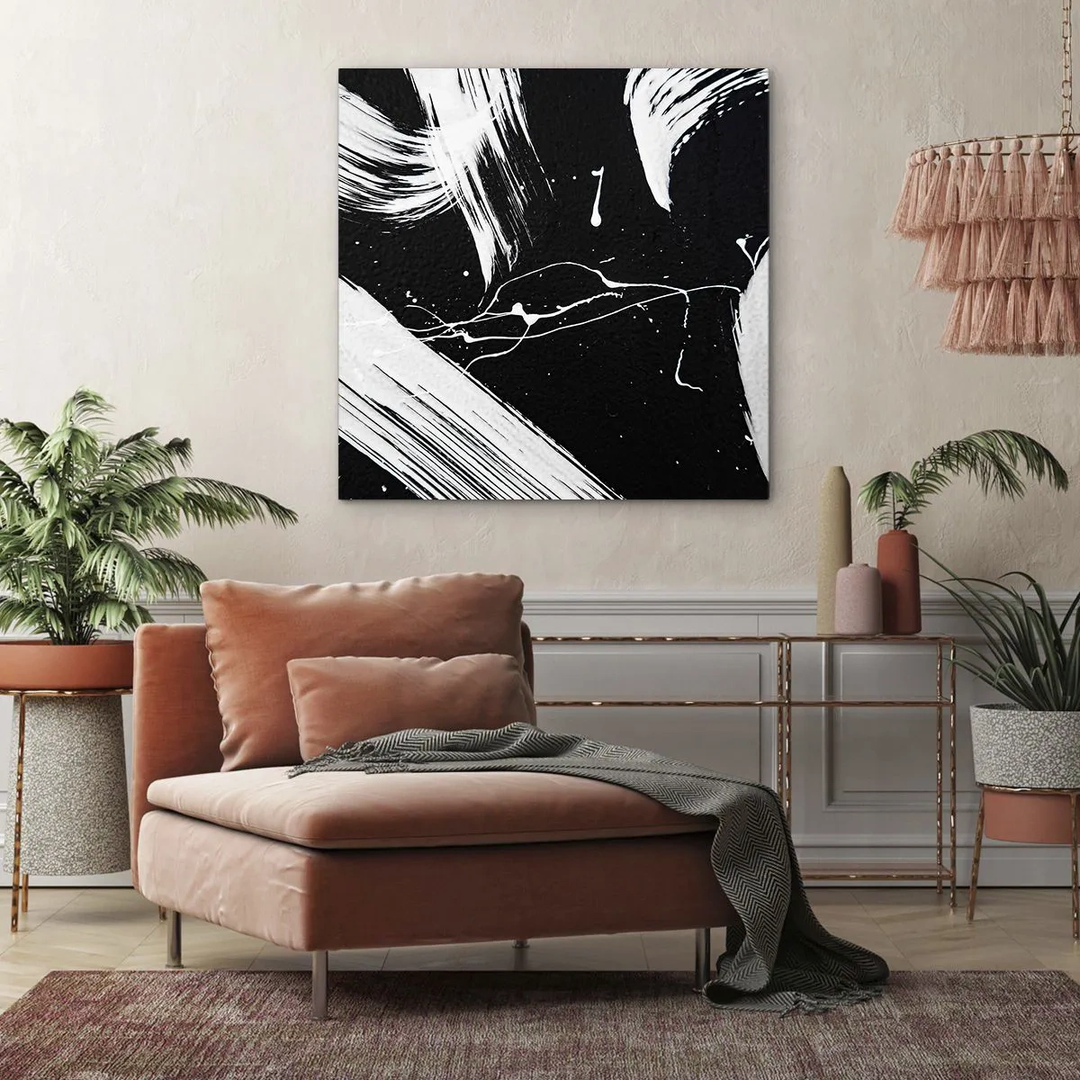 Cuadro sobre lienzo - Impresión de Imagen - Rompiendo la oscuridad - 30x30 cm