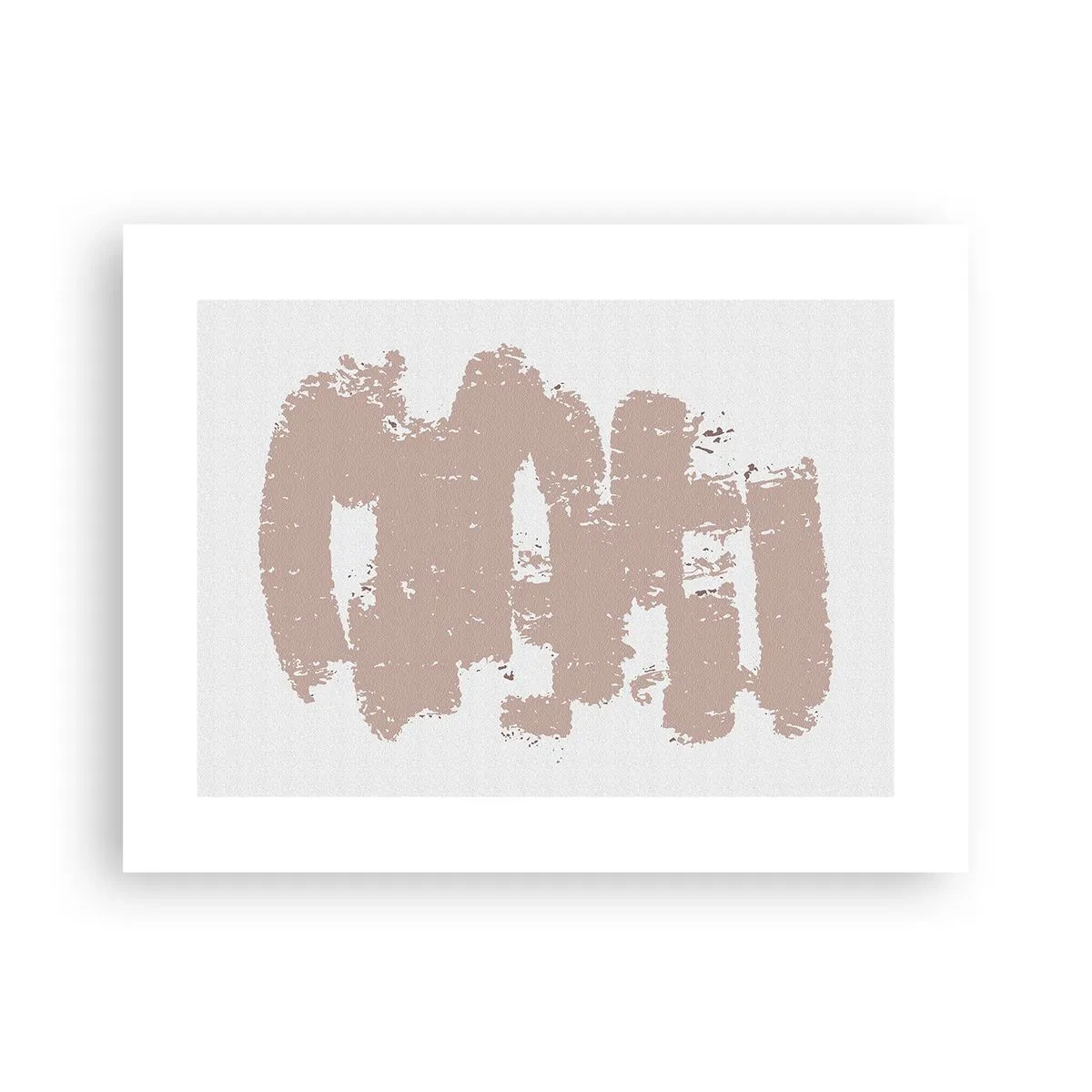 Póster - Abstracción en rosa suave - 40x30 cm