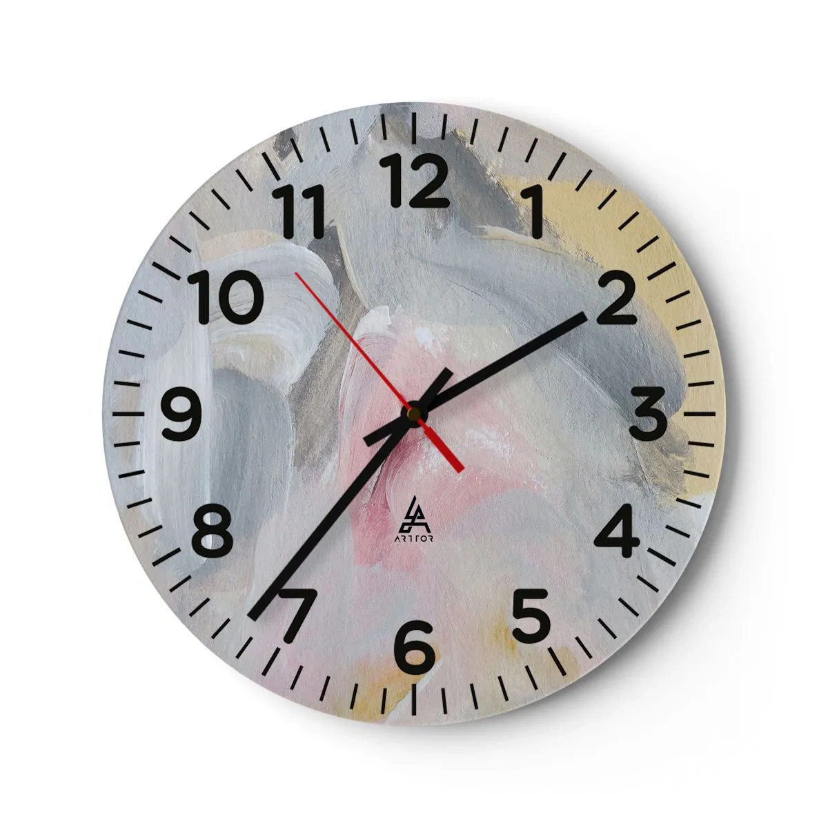 Reloj de pared - Reloj de vidrio - En un mundo de colores pastel - 30x30 cm