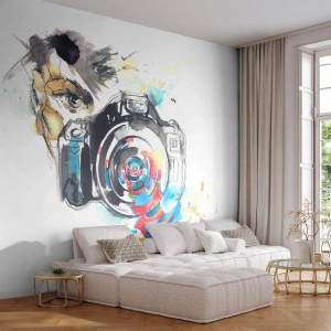 Fotomural Premium Canvas - En el objetivo - Abstracción, Cámara, Fotógrafo - 350x256 cm