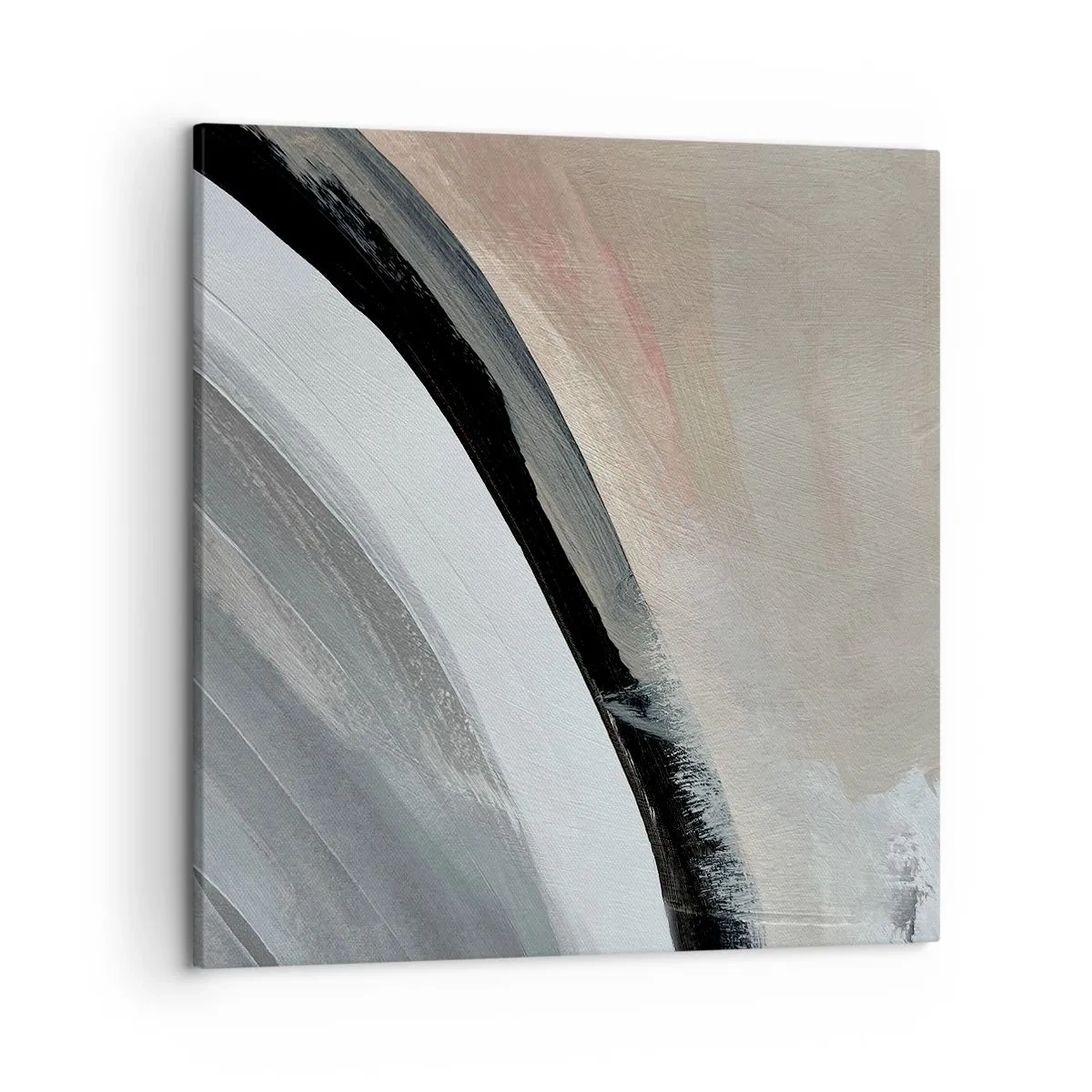 Cuadro sobre lienzo - Impresión de Imagen - Composición: un arco negro y gris - 50x50 cm