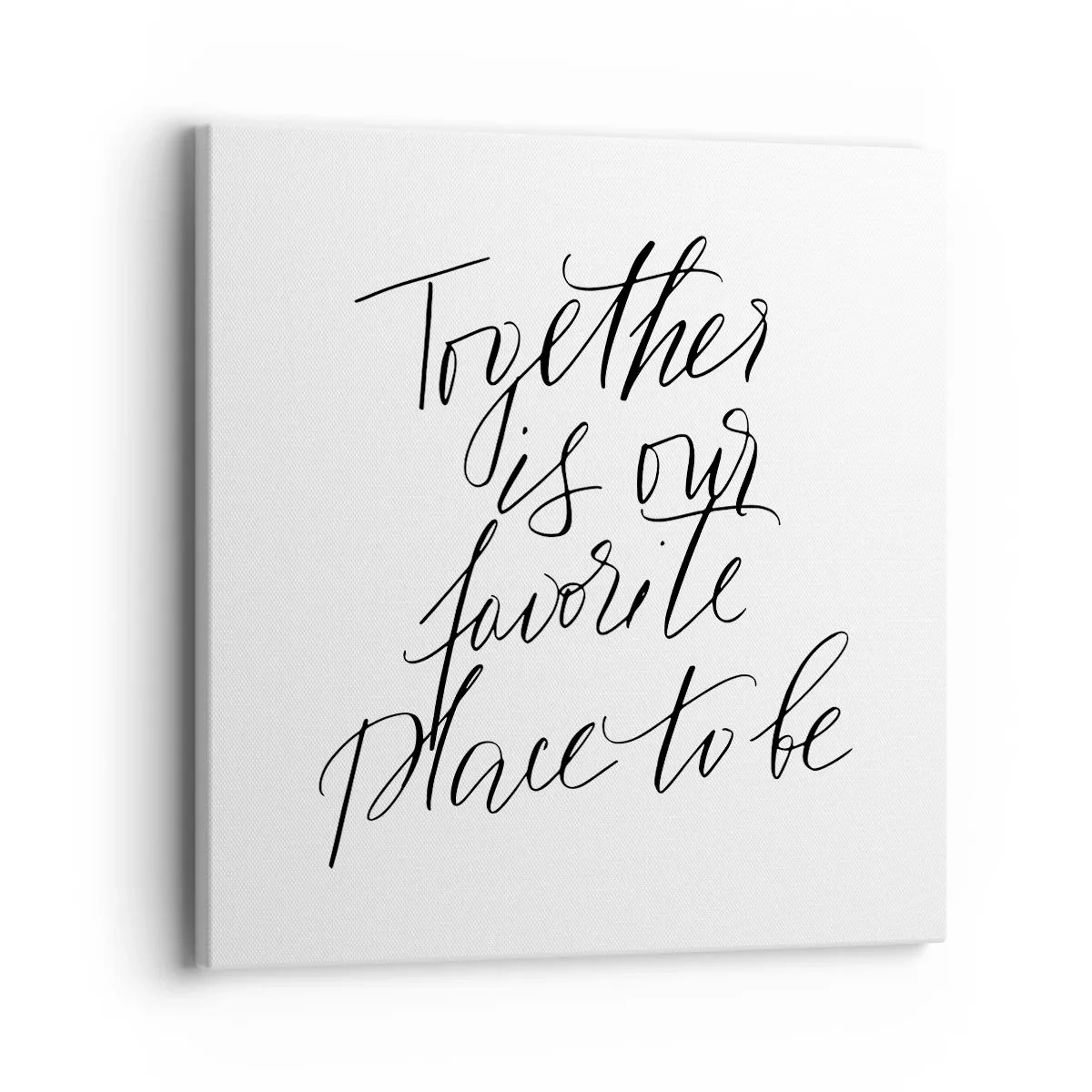 Cuadro sobre lienzo - Impresión de Imagen - ¿Tú también lo sientes? - 40x40 cm