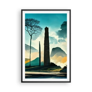 Póster en marco negro - Cada vez a más altitud - 61x91 cm