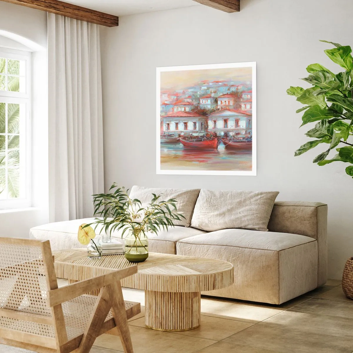 Póster - Ciudad feliz - 40x40 cm