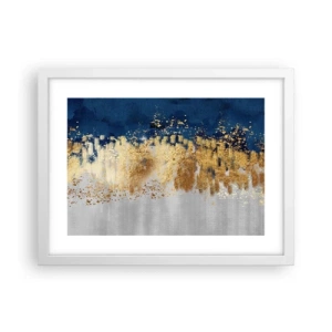 Póster en marco blanco - Composición moderna con chispas - 40x30 cm