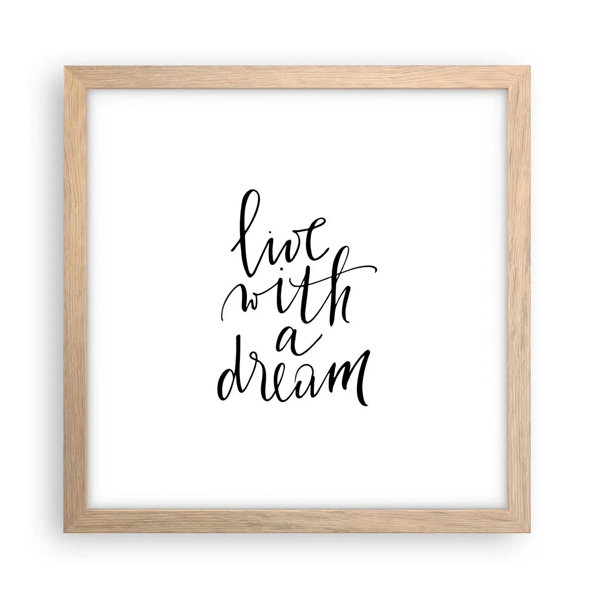 Póster en marco roble claro - Por supuesto - 30x30 cm