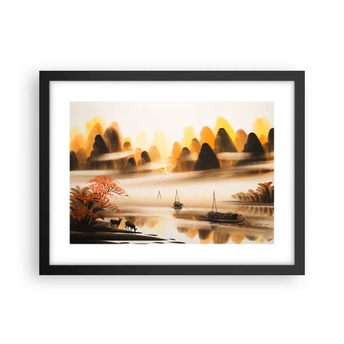 Póster en marco negro - Más allá del Lejano Oriente - 40x30 cm