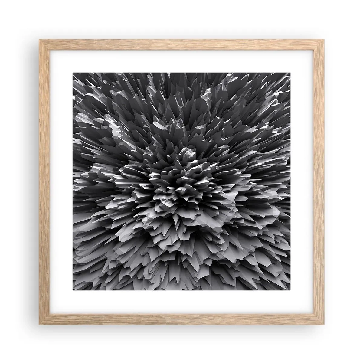 Póster en marco roble claro - No puede ser más afilado - 40x40 cm