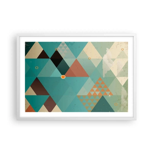 Póster en marco blanco - Uno para todos y todos para uno - 70x50 cm