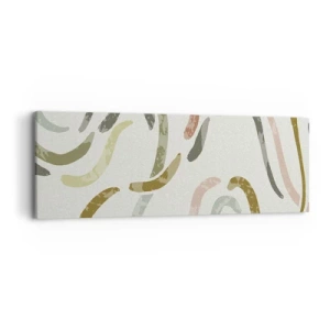 Cuadro sobre lienzo - Impresión de Imagen - La alegre danza de la abstracción - 90x30 cm