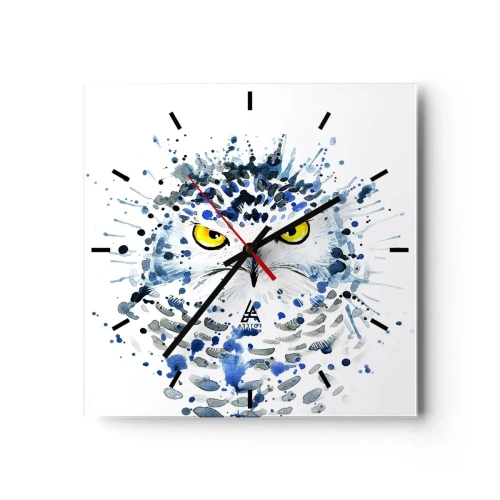 Reloj de pared - Reloj de vidrio - Directo a los ojos - 40x40 cm