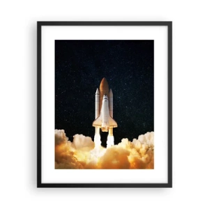 Póster en marco negro - ¡Ad astra! - 40x50 cm
