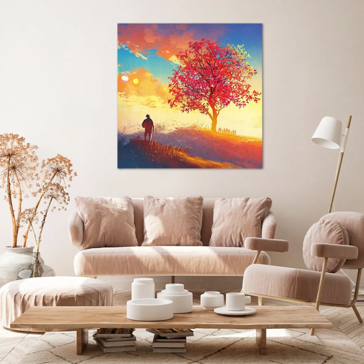 Cuadro sobre lienzo - Impresión de Imagen - Un peregrino en su destino - 40x40 cm