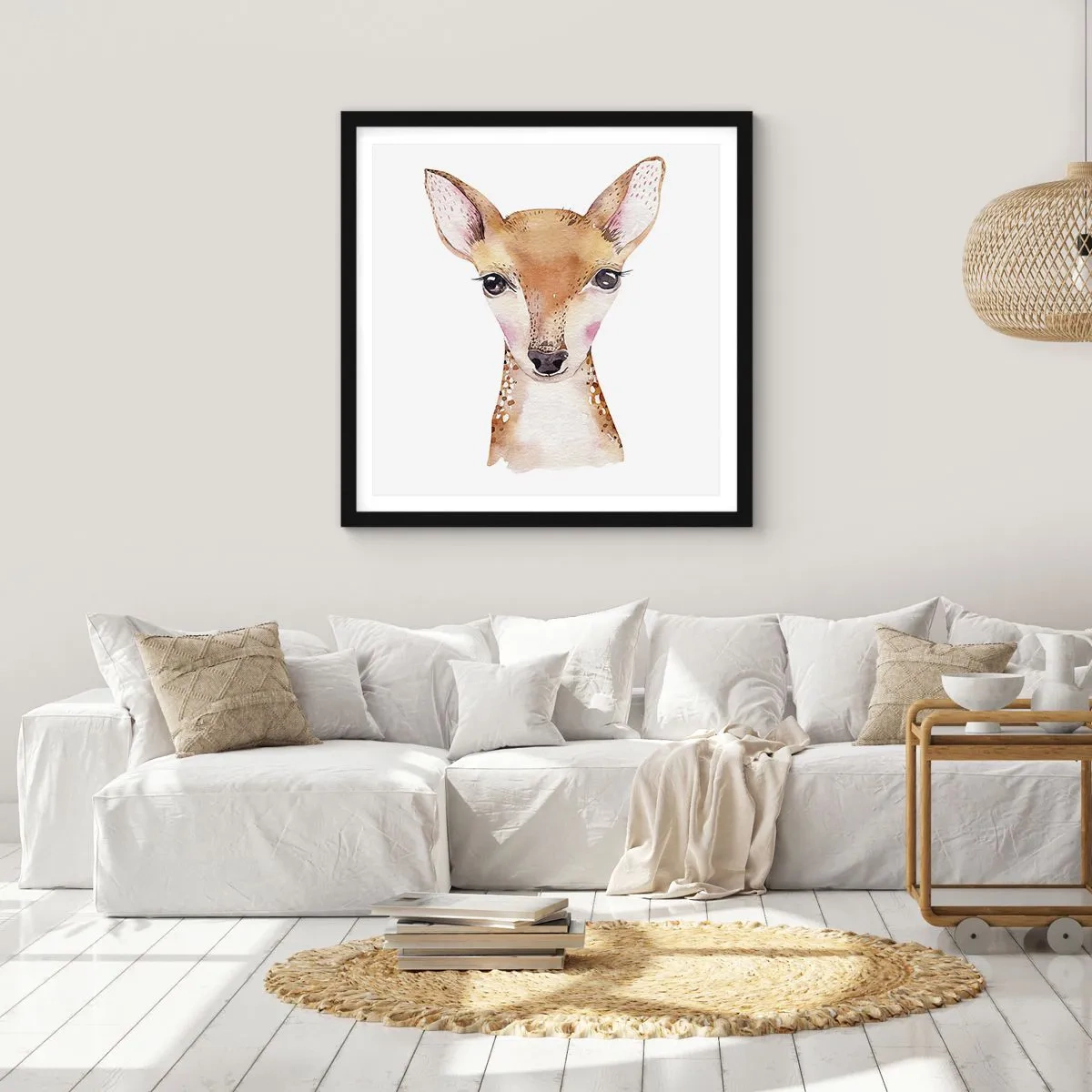 Póster en marco negro - La naturaleza de la inocencia - 50x50 cm