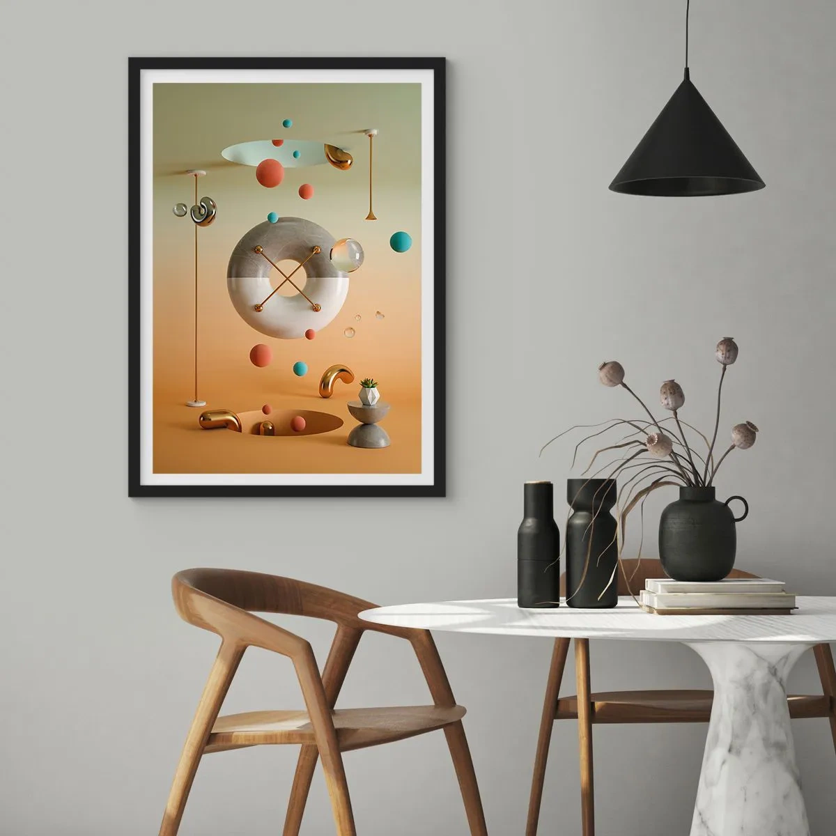 Póster en marco negro - Todo puede suceder - 61x91 cm
