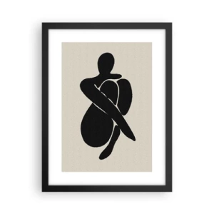 Póster en marco negro - En mi propio abrazo - 30x40 cm