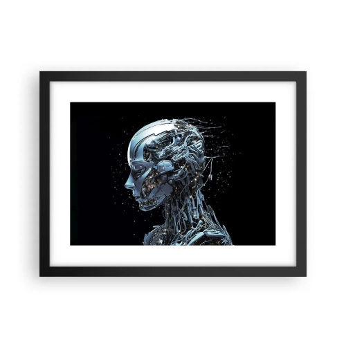 Póster en marco negro - La tecnología es una mujer - 40x30 cm