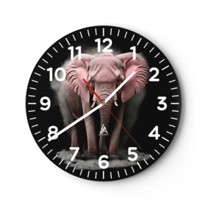 Reloj de pared - Reloj de vidrio - El rey rosado de oriente - 40x40 cm