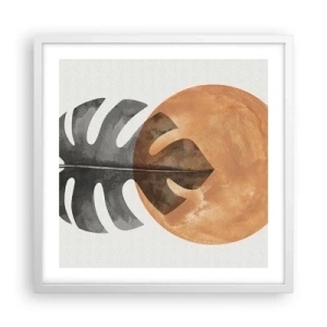 Póster en marco blanco - Siempre el sol - 50x50 cm