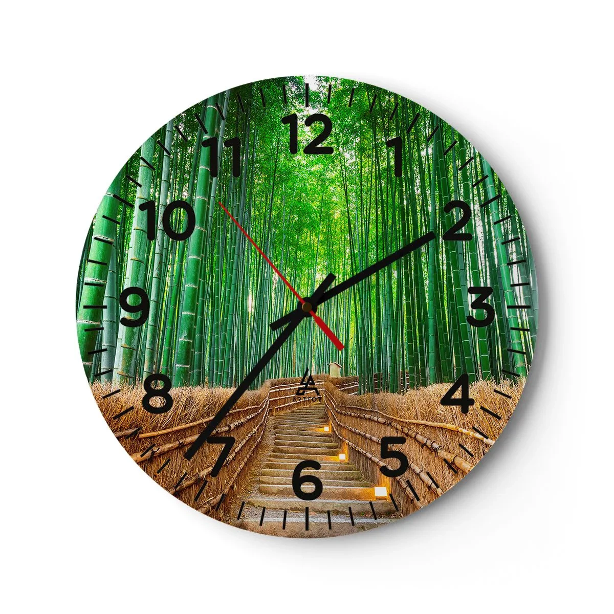 Reloj de pared - Reloj de vidrio - La esencia de la naturaleza asiática - 40x40 cm