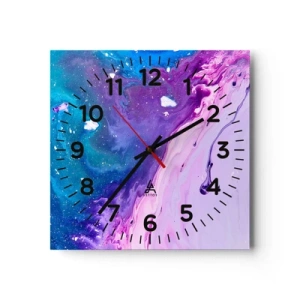 Reloj de pared - Reloj de vidrio - Yin y yang - 40x40 cm
