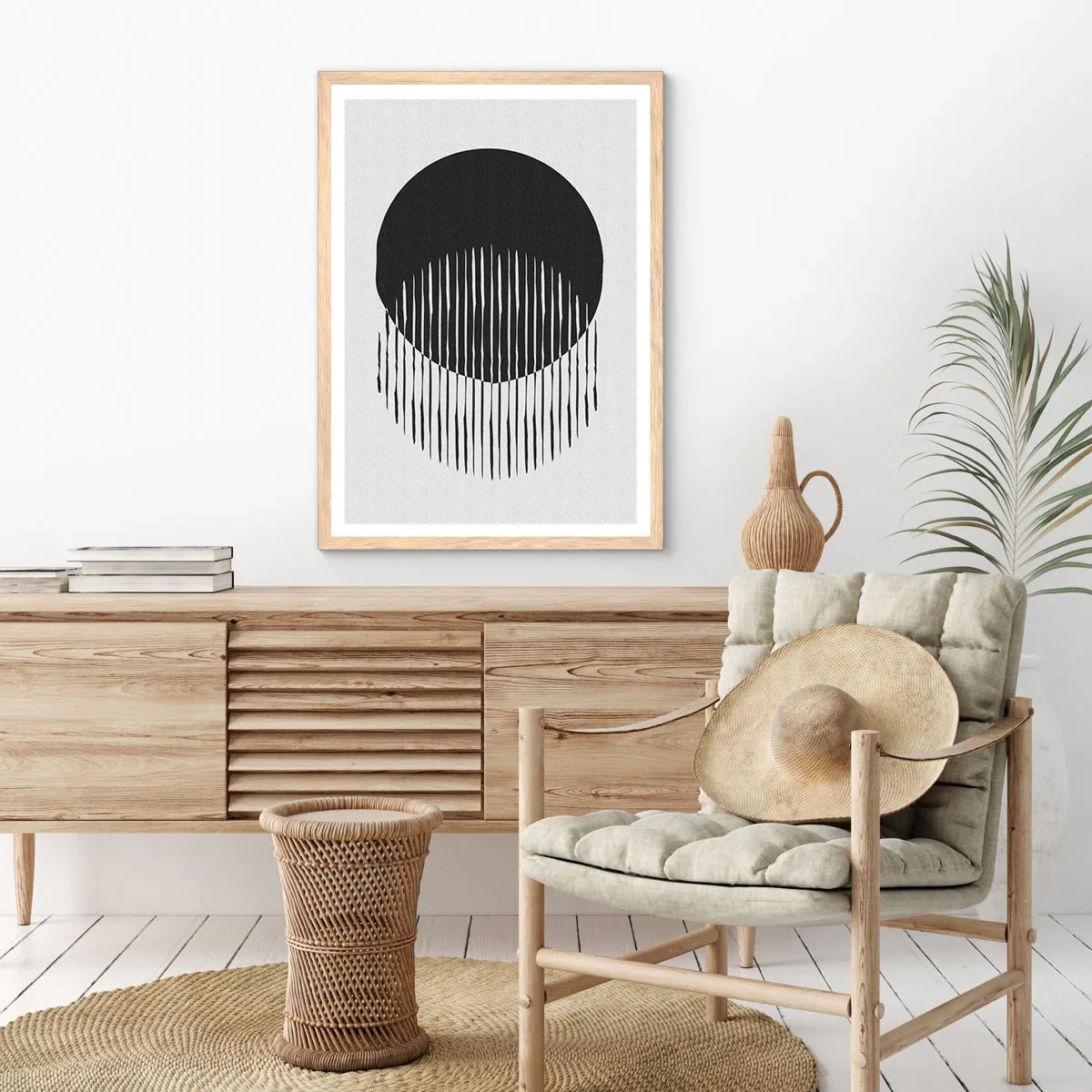 Póster en marco roble claro - Su alter ego - 61x91 cm