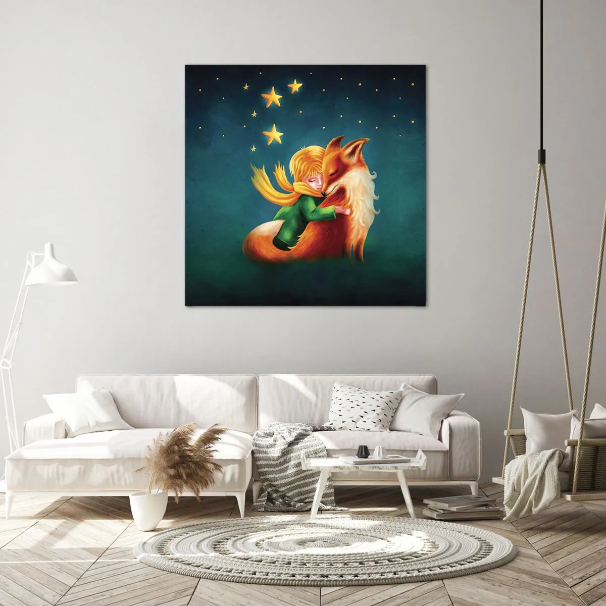 Cuadro sobre lienzo - Impresión de Imagen - El Principito - 60x60 cm