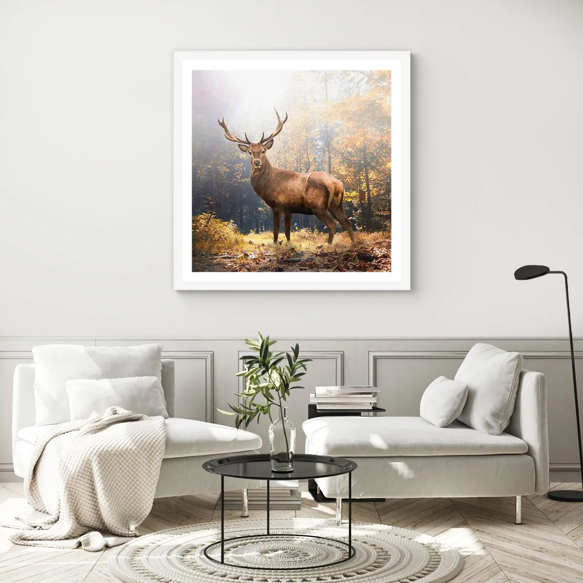 Póster en marco blanco - Con toda la majestuosidad - 30x30 cm