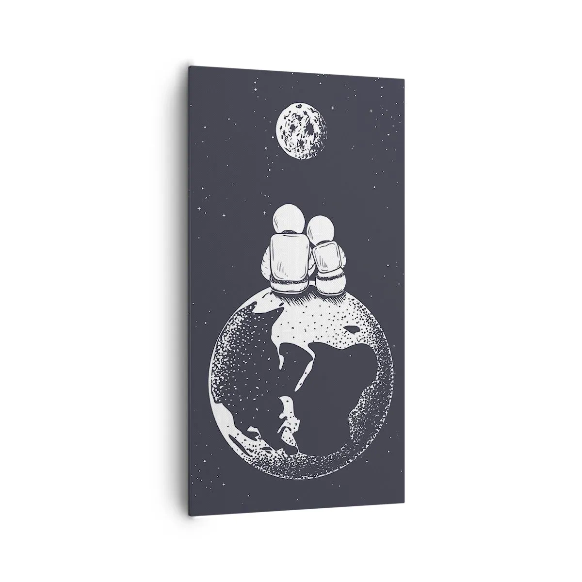 Cuadro sobre lienzo - Impresión de Imagen - Una historia de amor cósmico - 65x120 cm