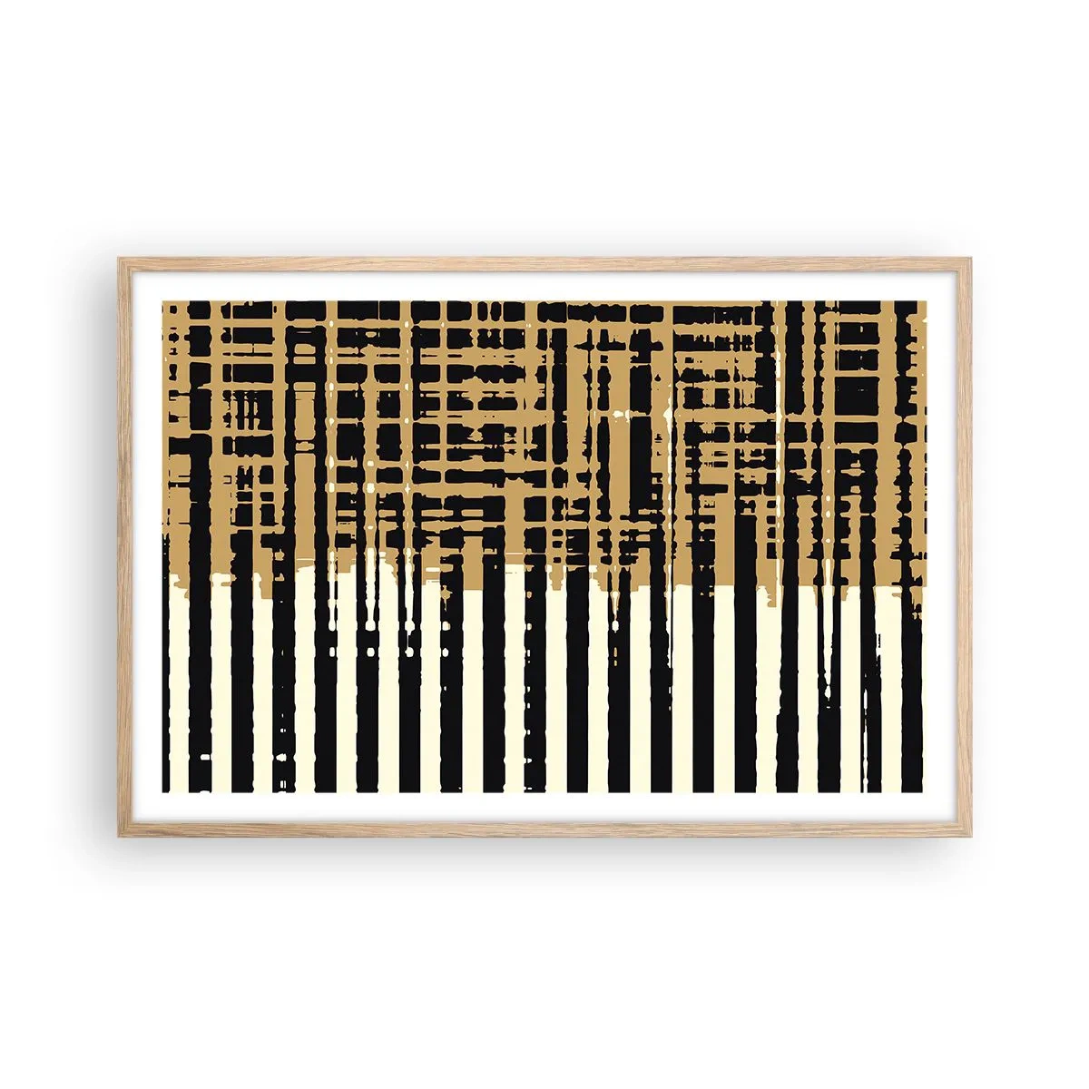 Póster en marco roble claro - Abstracción arquitectónica - 91x61 cm