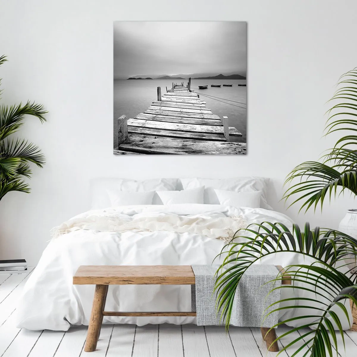 Cuadro sobre lienzo - Impresión de Imagen - Más allá de las montañas, más allá de los mares - 50x50 cm