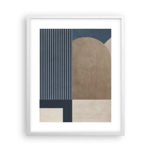 Póster en marco blanco - Composición de sencillez y redondez - 40x50 cm