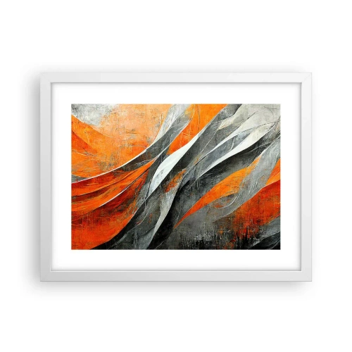 Póster en marco blanco - Calor y frío - 40x30 cm