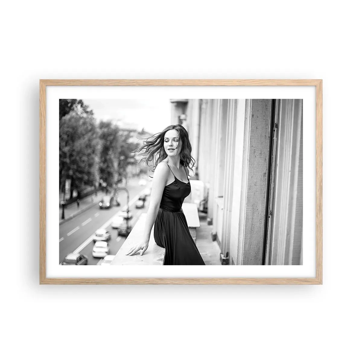 Póster en marco roble claro - Ciertamente, parisina - 70x50 cm