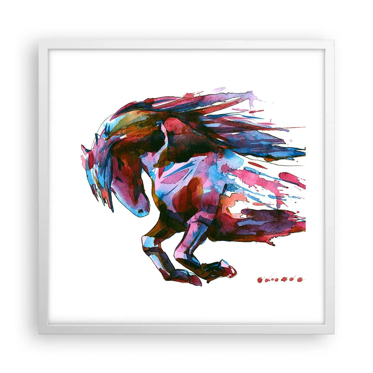 Póster en marco blanco - En éxtasis - 50x50 cm